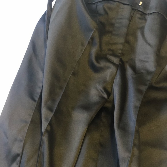 ZARA Black Satin Tie Front Pants - Picture 7 of 8